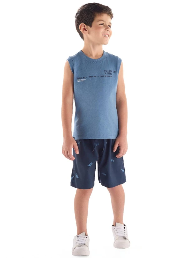 Quimby - Conjunto Regata Bermuda Azul