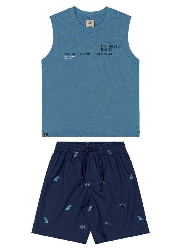 Quimby - Conjunto Regata Bermuda Azul 2