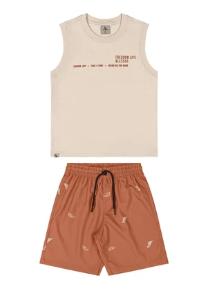 Quimby - Conjunto Regata Bermuda Bege - QUIMBY