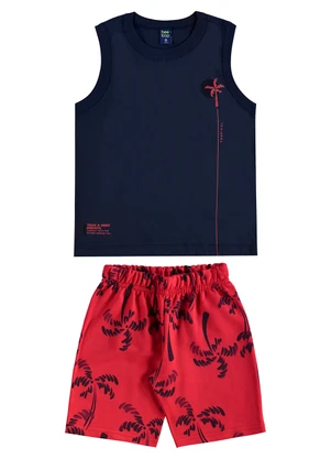 Bee Loop - Conjunto Regata Bermuda Tropical Azul - BEE LOOP