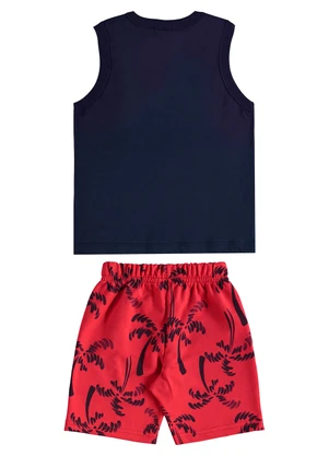Bee Loop - Conjunto Regata Bermuda Tropical Azul - BEE LOOP