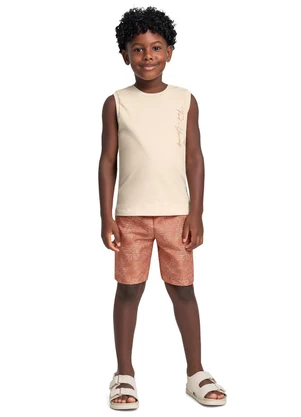 Bee Loop - Conjunto Regata Bermuda Tropical Bege - BEE LOOP