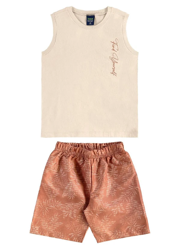 Bee Loop - Conjunto Regata Bermuda Tropical Bege 3