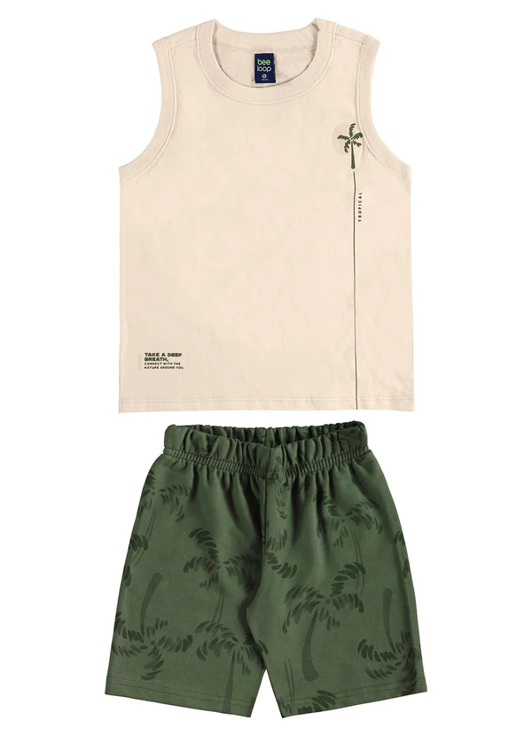 Bee Loop - Conjunto Regata Bermuda Tropical Bee Loop Bege 2