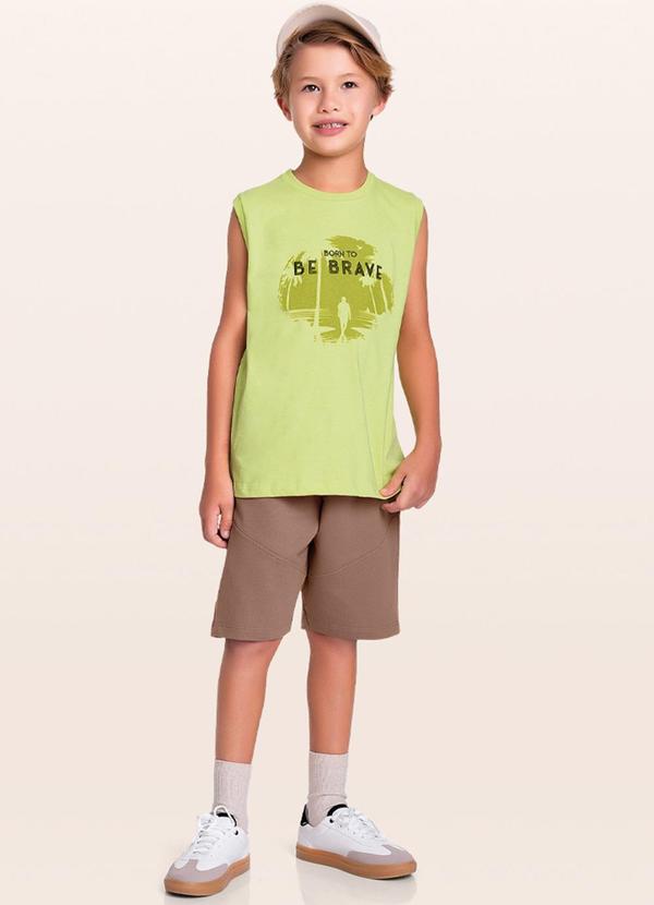 Fakini Kids - Conjunto Regata/Bermuda Verde