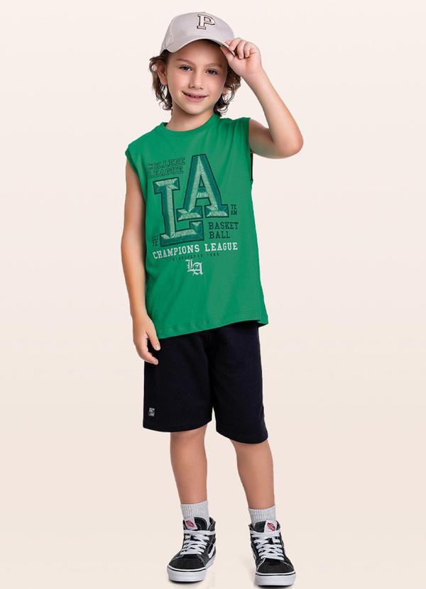 Fakini Kids - Conjunto Regata/Bermuda Verde