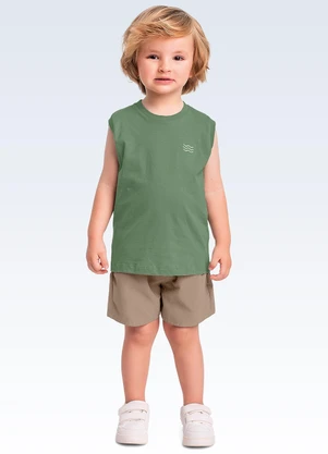 Fakini Kids - Conjunto Regata/Bermuda Verde - FAKINI KIDS