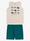 Rovi Kids - Conjunto Regata com Bermuda Infantil Bege - variação: Bege