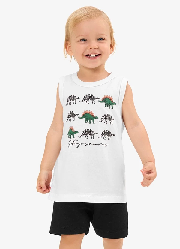 Rovi Kids - Conjunto Regata com Bermuda Infantil Branco