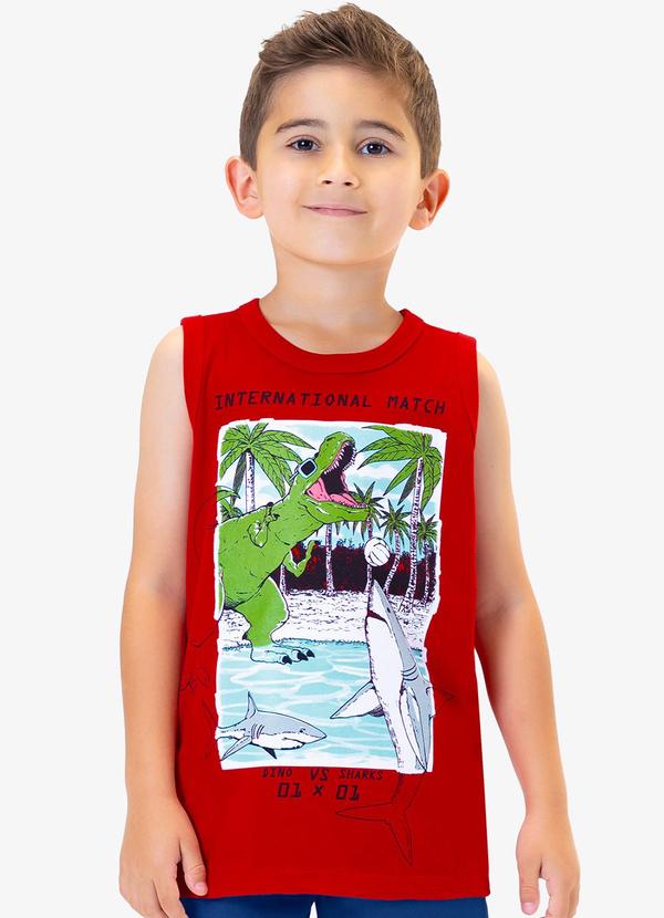 Rovi Kids - Conjunto Regata com Bermuda Vermelho