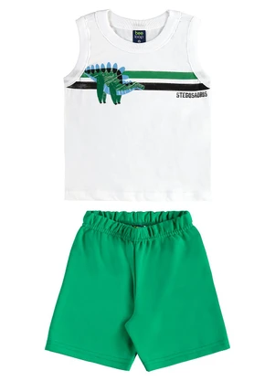 Bee Loop - Conjunto Regata Dino Bermuda Branco - BEE LOOP