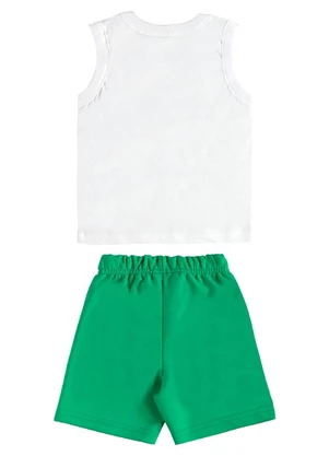 Bee Loop - Conjunto Regata Dino Bermuda Branco - BEE LOOP