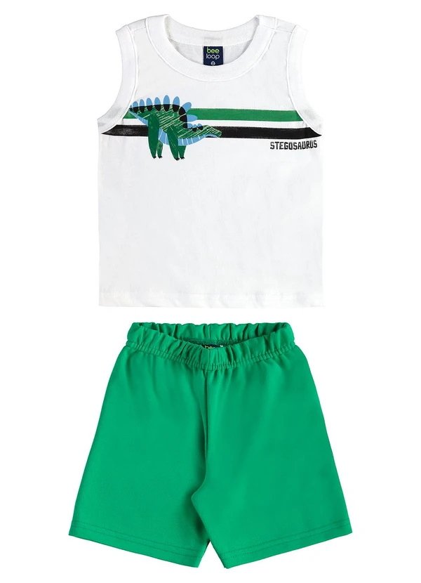 Bee Loop - Conjunto Regata Dino Bermuda Branco 1