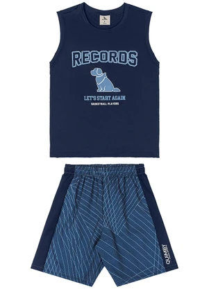 Conjunto Regata Dry Fit Bermuda Quimby Azul - QUIMBY
