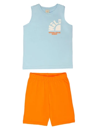 Tink Bink - Conjunto Regata e Bermuda Azul - TINK BINK