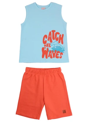 Tink Bink - Conjunto Regata e Bermuda Azul - TINK BINK
