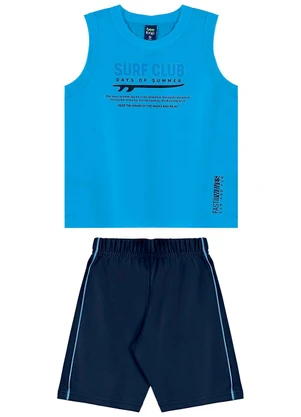 Bee Loop - Conjunto Regata e Bermuda Azul - BEE LOOP