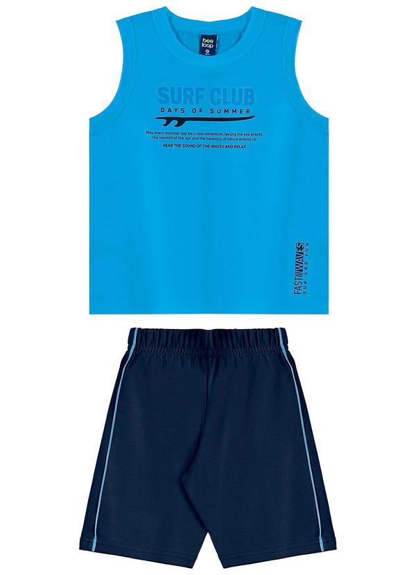 Bee Loop - Conjunto Regata e Bermuda Azul