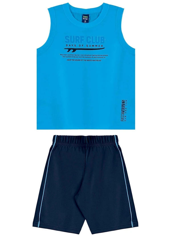 Bee Loop - Conjunto Regata e Bermuda Azul 1