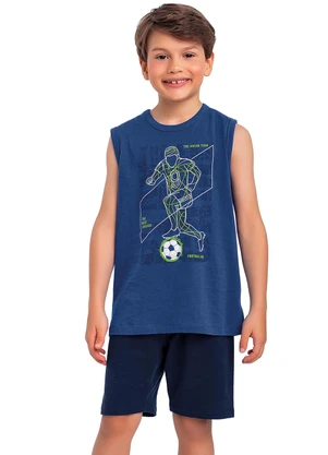 Fakini Kids - Conjunto Regata e Bermuda Azul - FAKINI KIDS