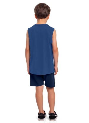 Fakini Kids - Conjunto Regata e Bermuda Azul - FAKINI KIDS