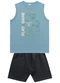 Fakini Kids - Conjunto Regata e Bermuda Cinza - variação: Azul