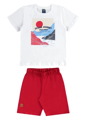 Bee Loop - Conjunto Regata e Bermuda Branco - BEE LOOP
