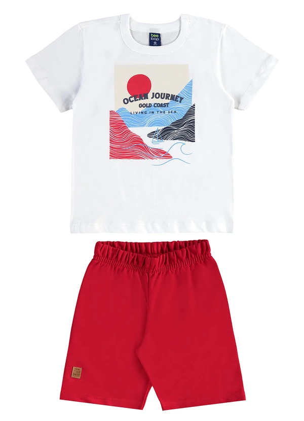 Bee Loop - Conjunto Regata e Bermuda Branco 2