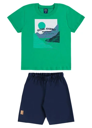 Bee Loop - Conjunto Regata e Bermuda Verde - BEE LOOP