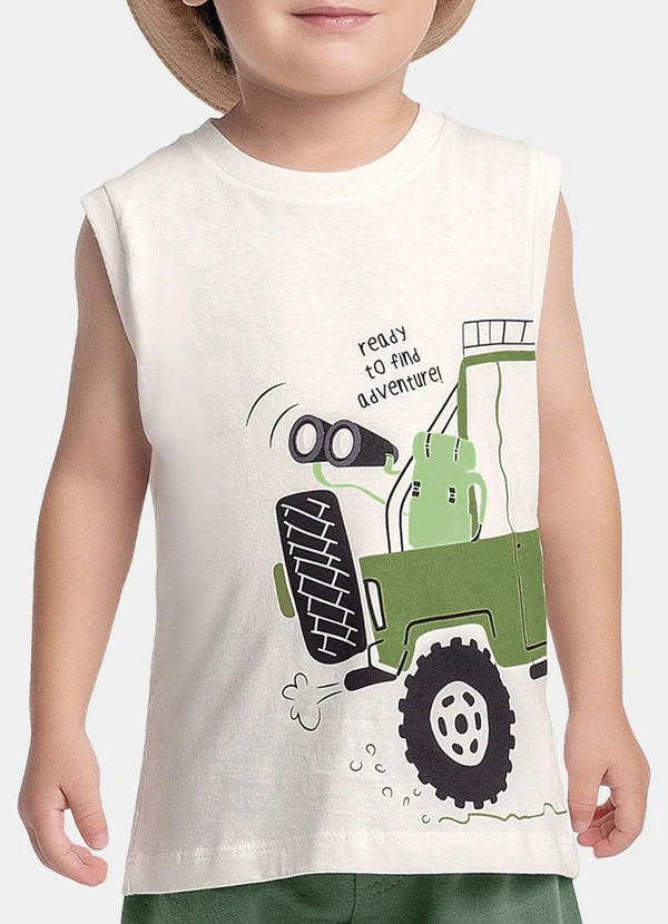 Fakini Kids - Conjunto Regata e Bermuda Bege 3