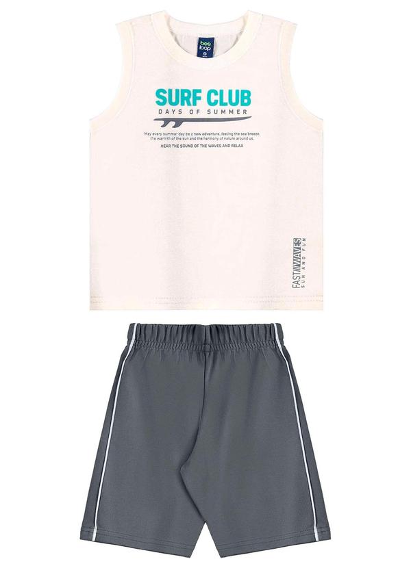 Bee Loop - Conjunto Regata e Bermuda Bege