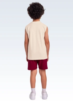 Fakini Kids - Conjunto Regata e Bermuda Bege - FAKINI KIDS