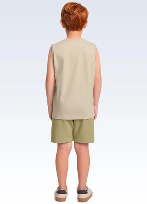 Fakini Kids - Conjunto Regata e Bermuda Bege - FAKINI KIDS