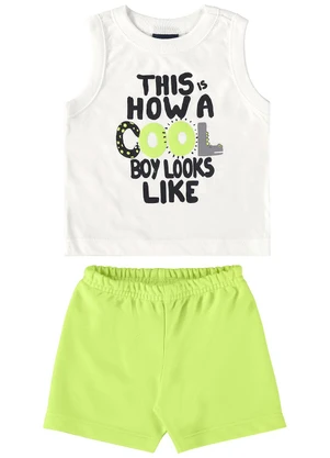 Guloseima - Conjunto Regata e Bermuda Branco - GULOSEIMA