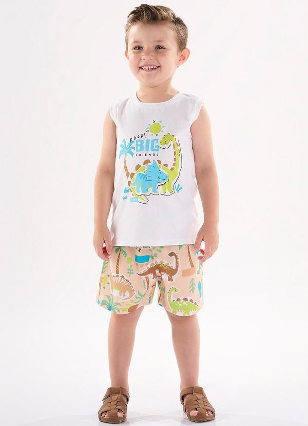 Up Baby - Conjunto Regata e Bermuda Branco
