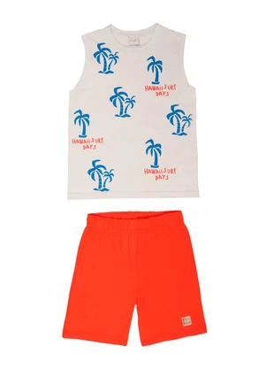 Tink Bink - Conjunto Regata e Bermuda Cinza - TINK BINK