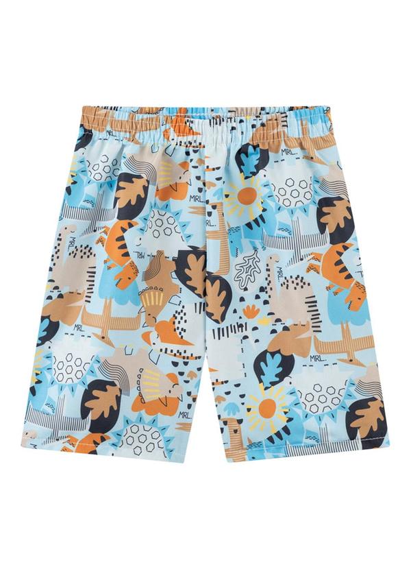 Marlan - Conjunto Regata e Bermuda em Microfibra Azul 2