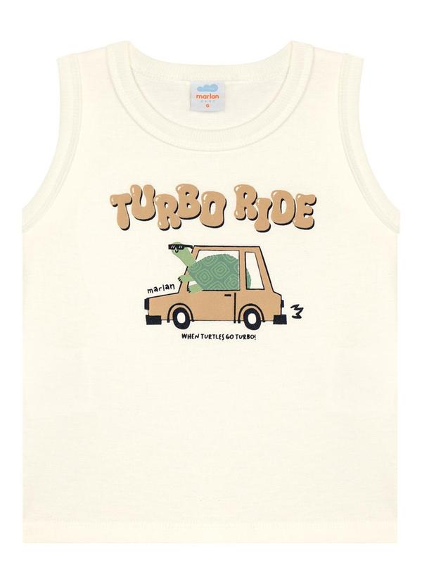 Marlan - Conjunto Regata e Bermuda em Moletinho Bege 3