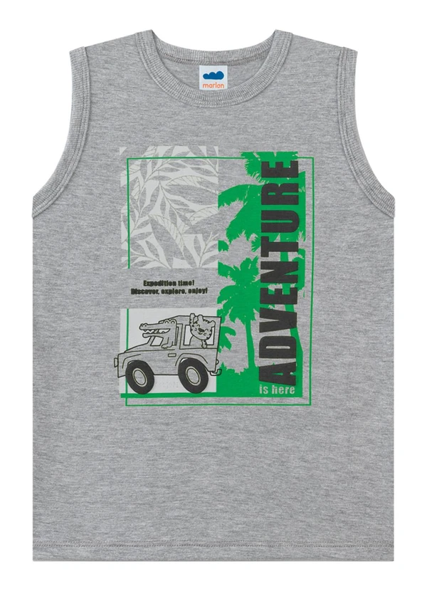 Marlan - Conjunto Regata e Bermuda em Moletinho Cinza 2