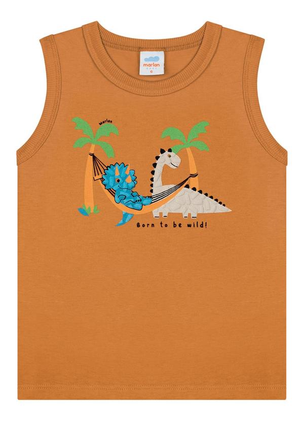 Marlan - Conjunto Regata e Bermuda em Moletinho Marrom 3