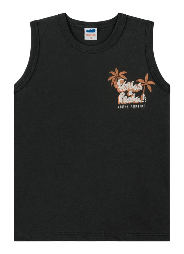 Marlan - Conjunto Regata e Bermuda em Moletinho Preto 3