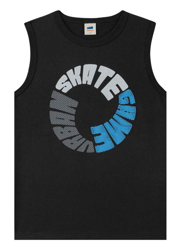 Marlan - Conjunto Regata e Bermuda em Moletinho Preto 2