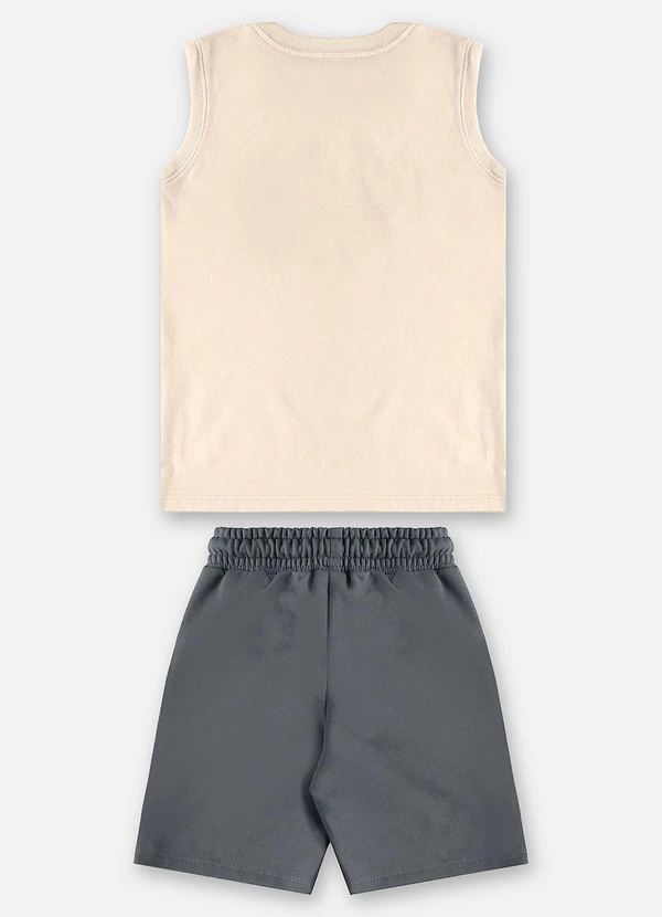 Up Baby - Conjunto Regata e Bermuda Infantil Bege 3