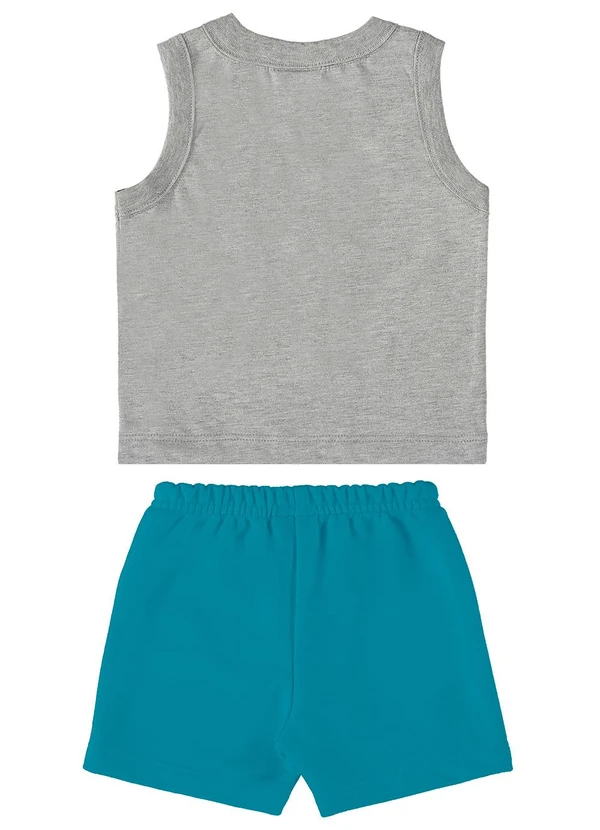 Guloseima - Conjunto Regata e Bermuda Infantil Cinza 2