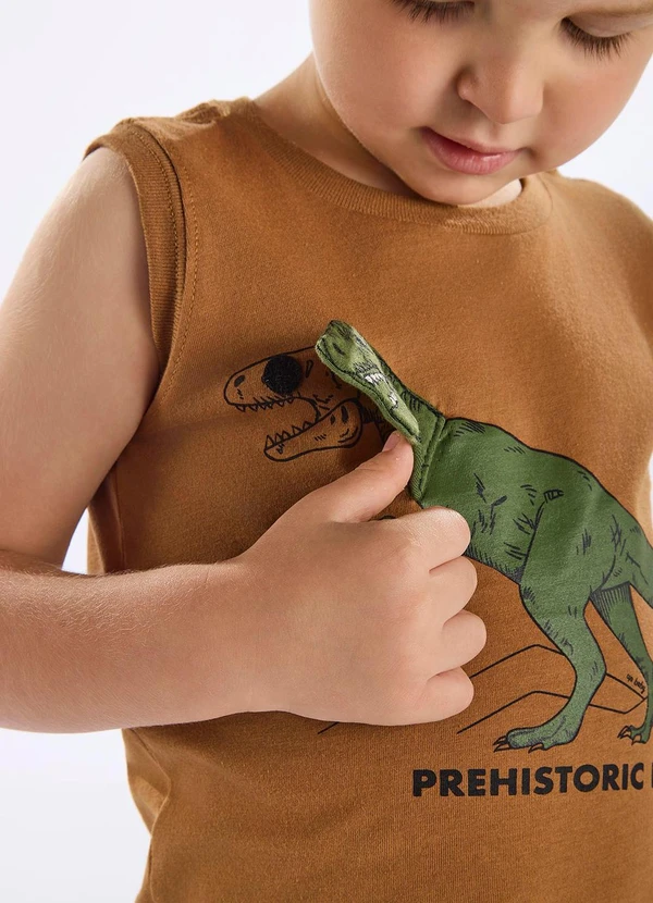 Up Baby - Conjunto Regata e Bermuda Infantil Marrom 2