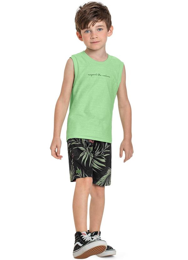 Quimby - Conjunto Regata e Bermuda Infantil Verde
