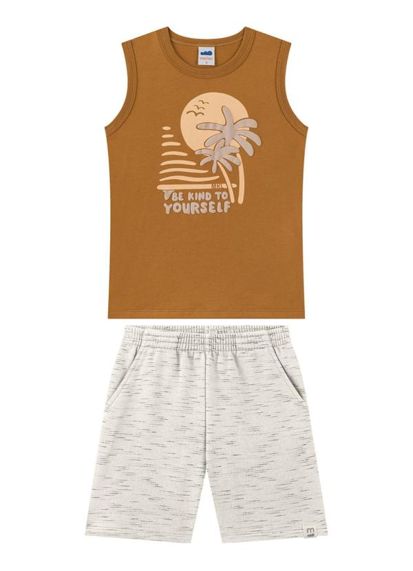 Marlan - Conjunto Regata e Bermuda Jet Black Marrom