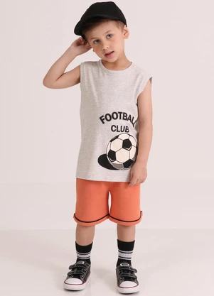 Tink Bink - Conjunto Regata e Bermuda Laranja - TINK BINK