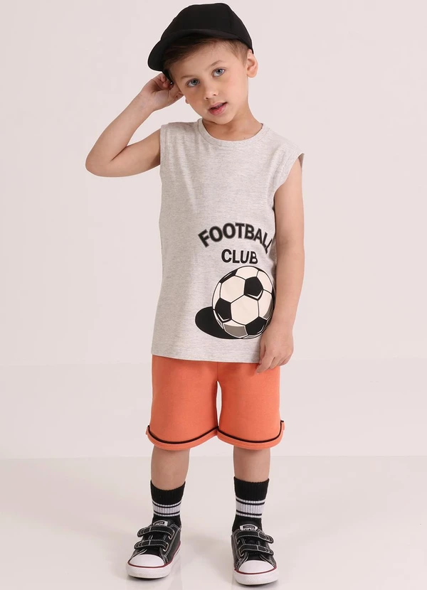 Tink Bink - Conjunto Regata e Bermuda Laranja