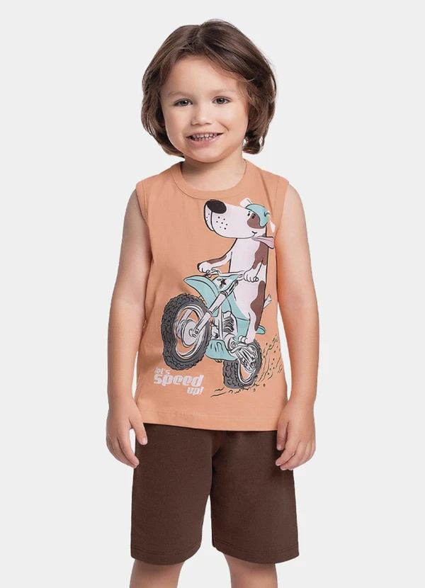 Fakini Kids - Conjunto Regata e Bermuda Laranja 2